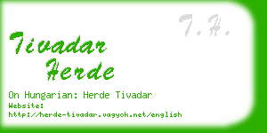 tivadar herde business card